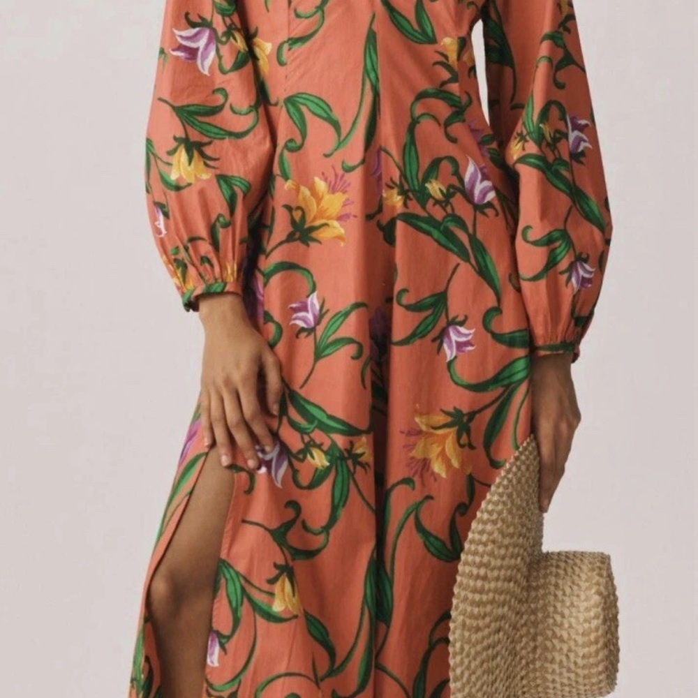 Anthropologie floral maxi dress